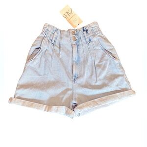 Zara High Rise Denim Shorts Size 00 NWT